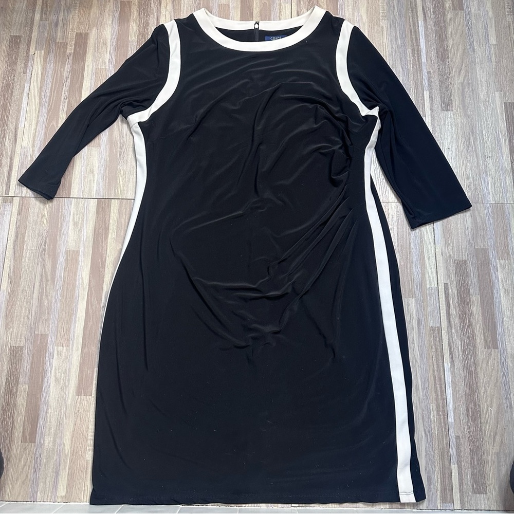 Women's Little Black Dress Fully Lined with 3/4 Sleeves by Chaps Plus Size 22W